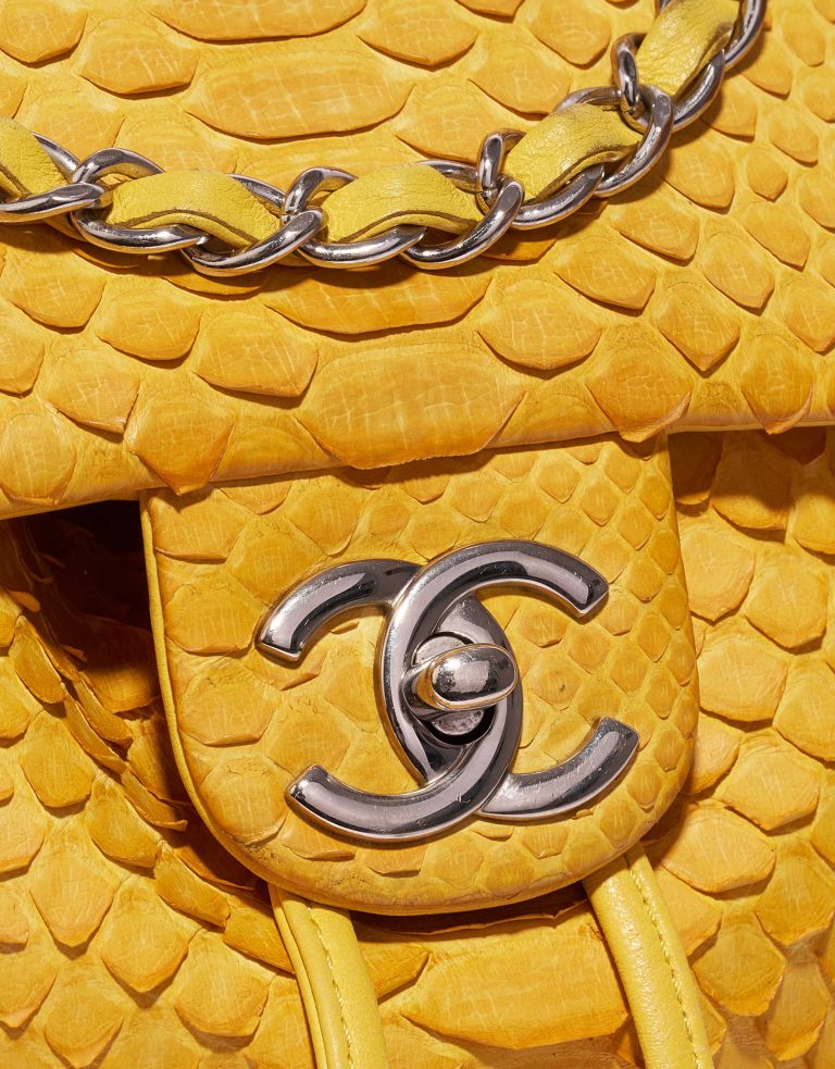 Chanel Backpack Python Yellow