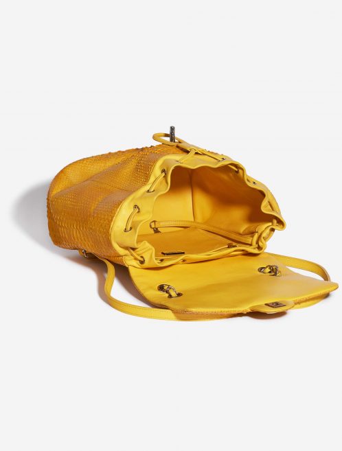Chanel Backpack Python Yellow