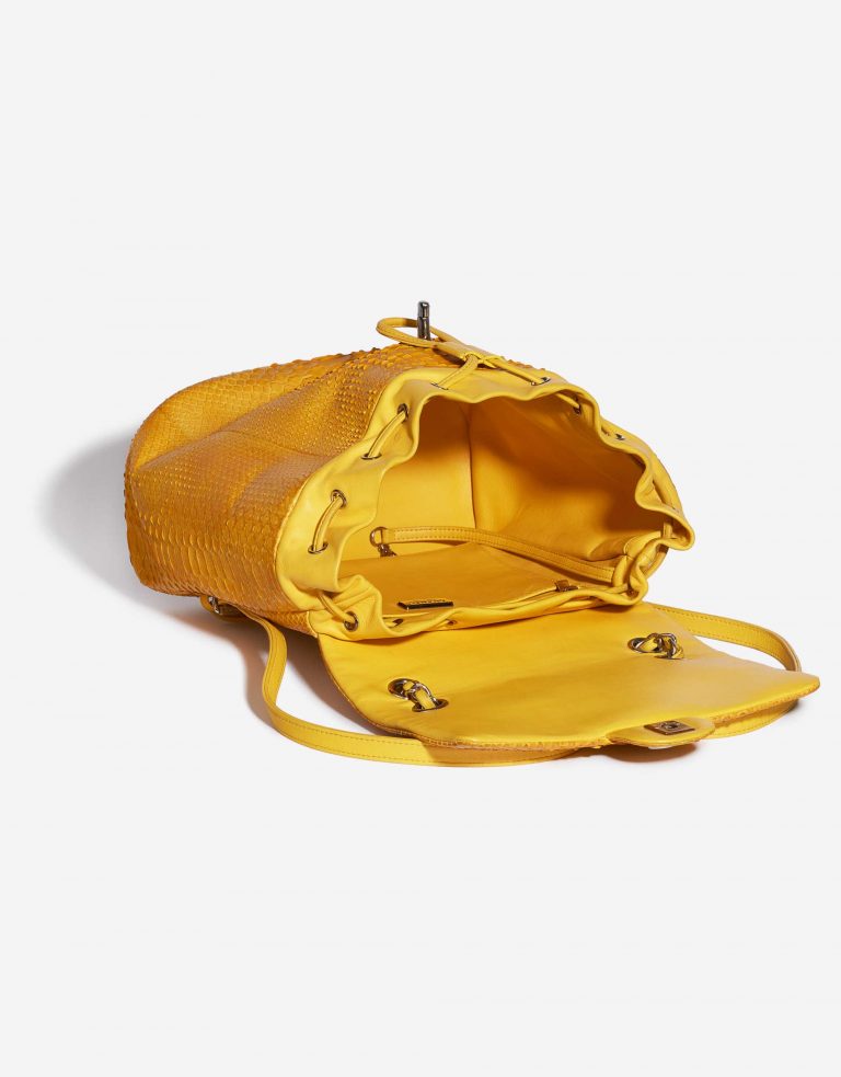 Chanel Backpack Python Yellow