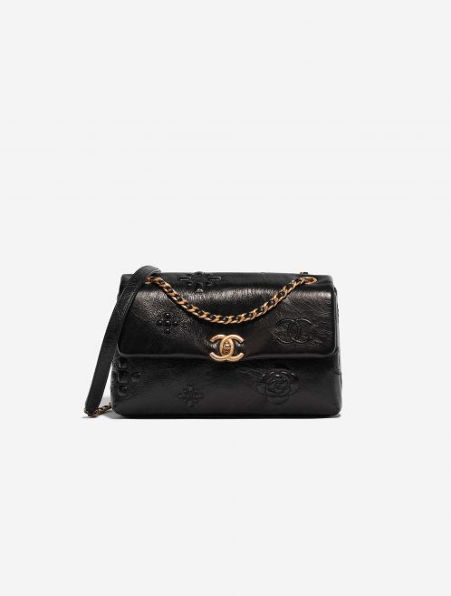 Chanel Timeless Medium Calf / Flower Ornament Black