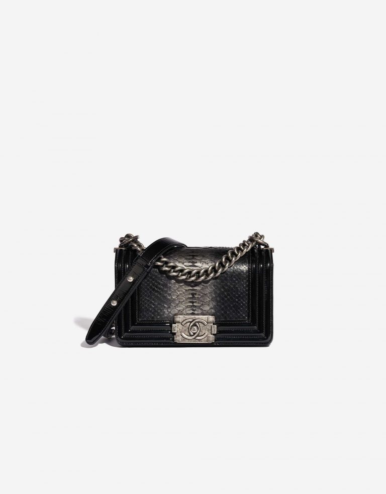 Chanel Boy Small Python Black