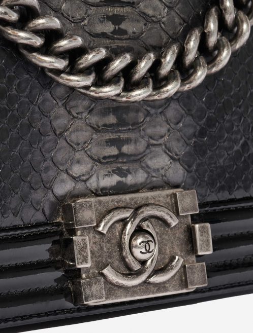 Chanel Boy Small Python Black