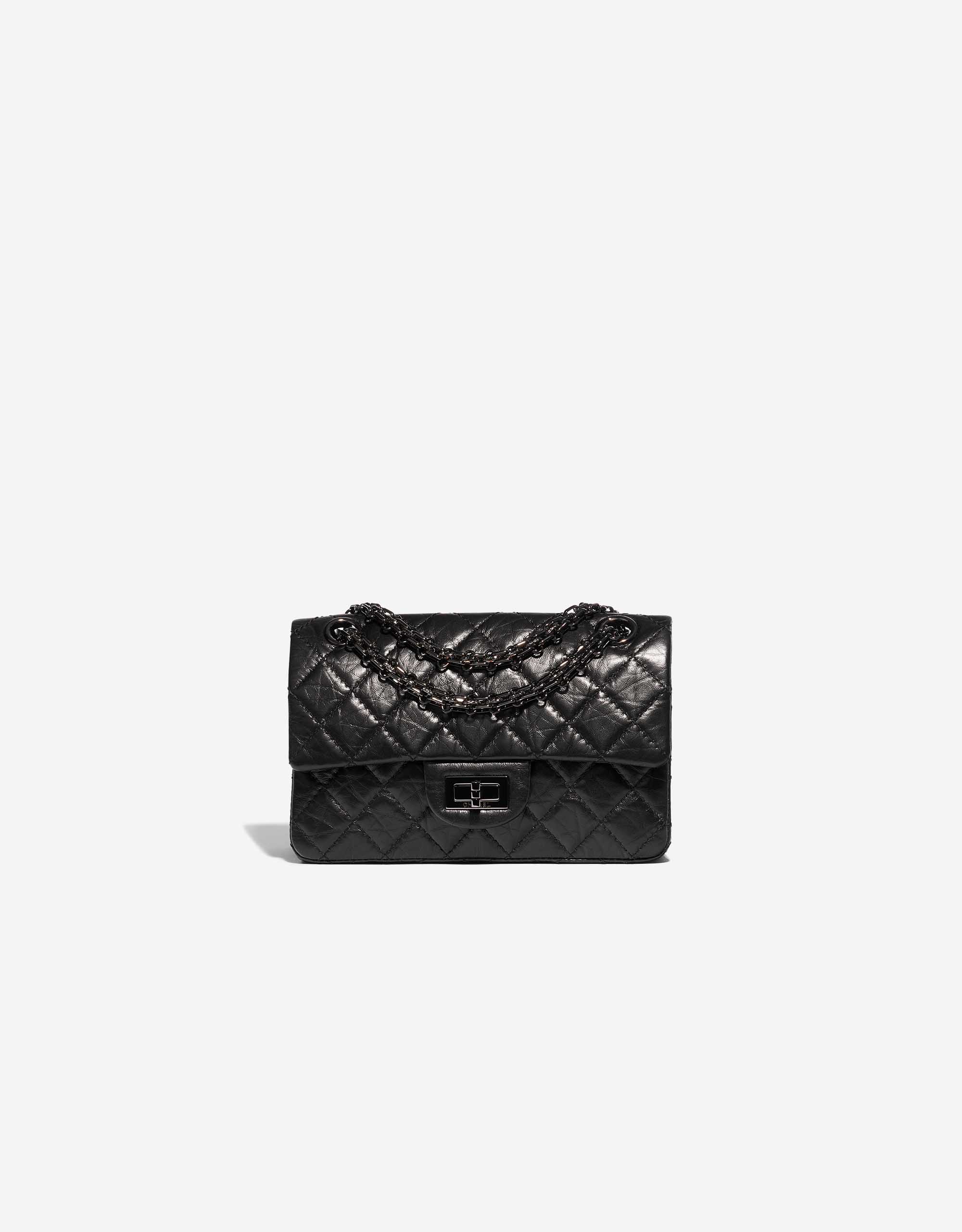 黒シュナももこさま専用 Chanel 2.55 Mini Rectangular Aged Calf So Black | SACLÀB