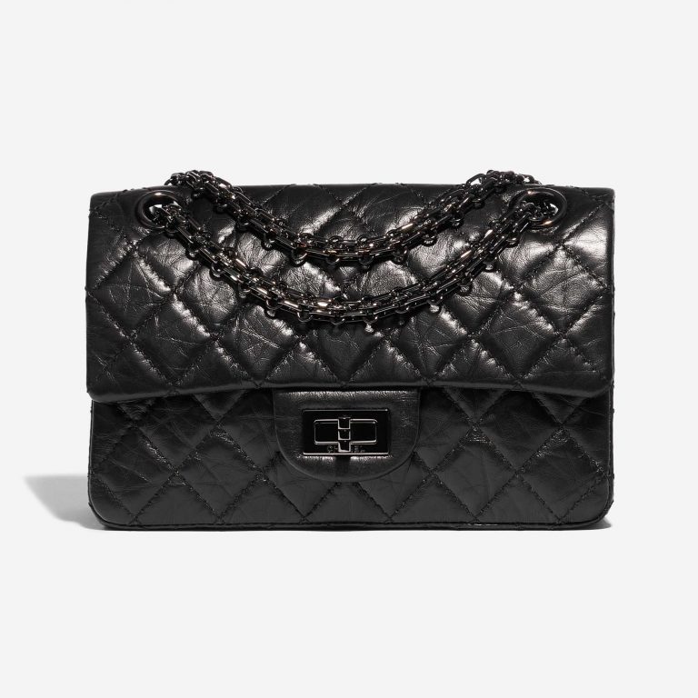 Chanel 2.55 Mini Rectangular Aged Calf So Black