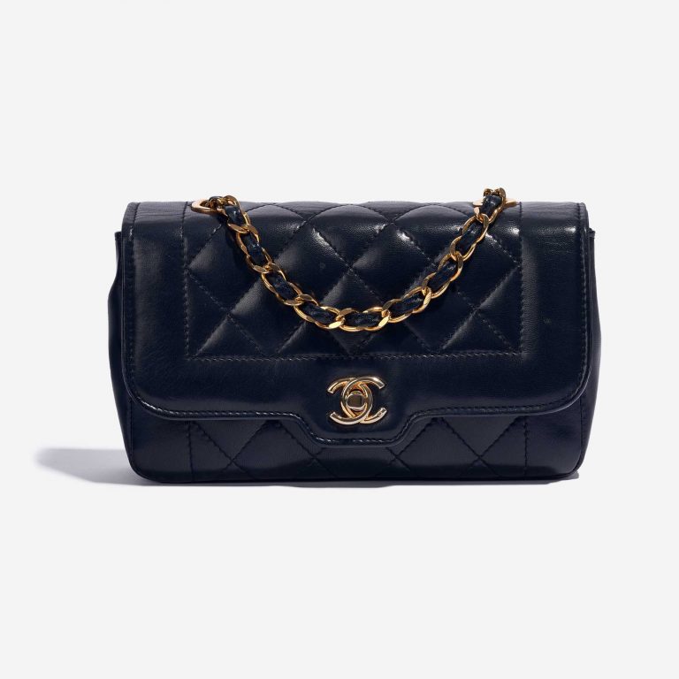 Chanel Diana Small Lamb Dark Blue