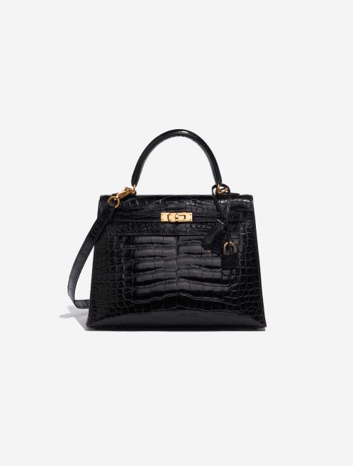 Sac d'occasion Hermès Kelly 25 Alligator Noir Black Front | Vendez votre sac de créateur sur Saclab.com