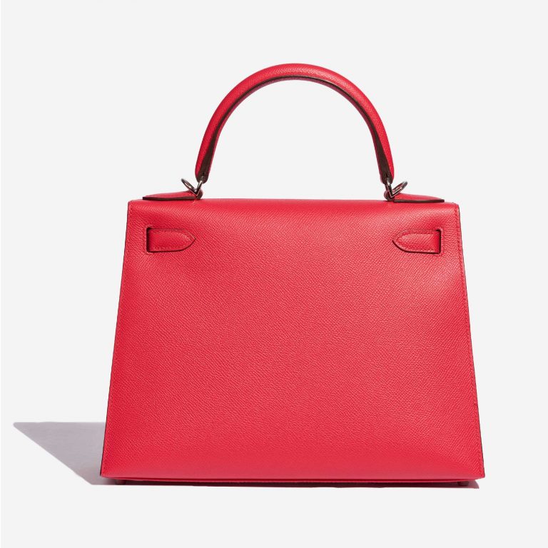 Pre-owned Hermès bag Kelly 28 Epsom Rose Extreme Pink, Rose Back | Sell your designer bag on Saclab.com