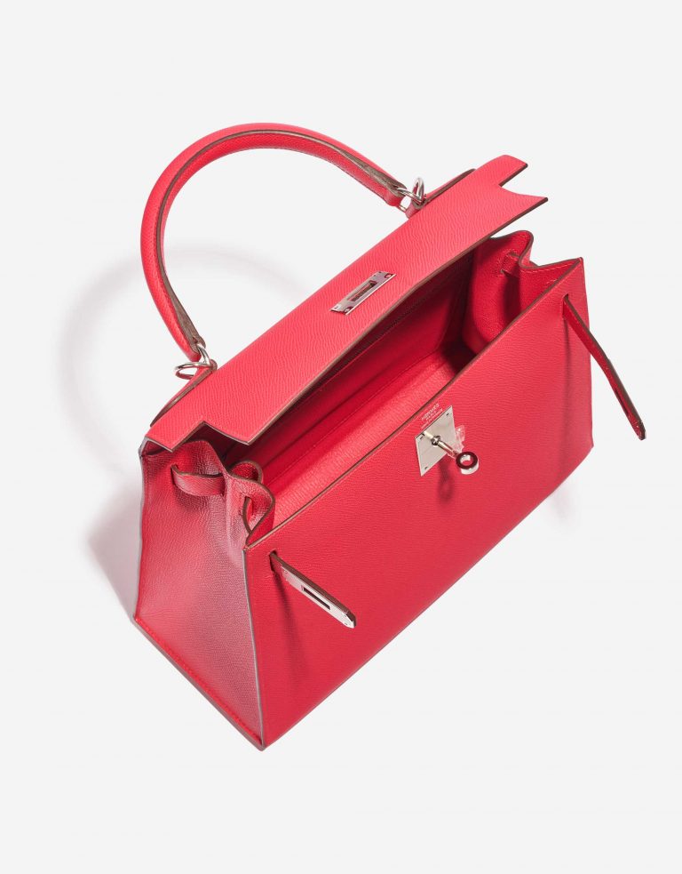 Pre-owned Hermès bag Kelly 28 Epsom Rose Extreme Pink, Rose Inside | Sell your designer bag on Saclab.com