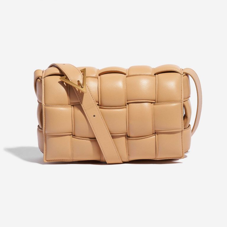Pre-owned Bottega Veneta bag Cassette Lamb Nude Beige Front | Sell your designer bag on Saclab.com