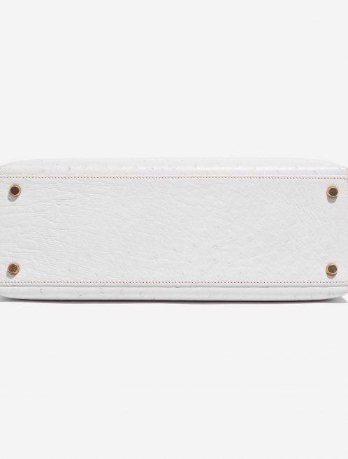 Pre-owned Hermès bag Kelly 32 Ostrich Blanc White Bottom | Sell your designer bag on Saclab.com