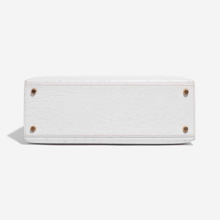 Pre-owned Hermès bag Kelly 32 Ostrich Blanc White Bottom | Sell your designer bag on Saclab.com