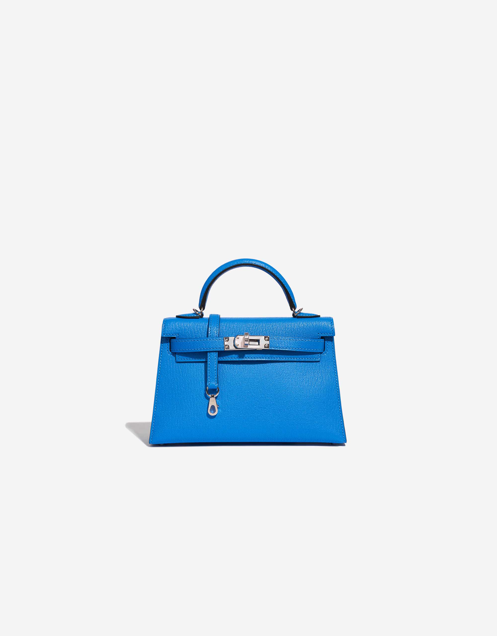 Hermès Kelly Mini Chèvre Mysore Blue Hydra | SACLÀB