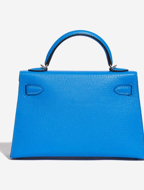 Pre-owned Hermès bag Kelly Mini Chèvre Mysore Blue Hydra Blue Back | Sell your designer bag on Saclab.com