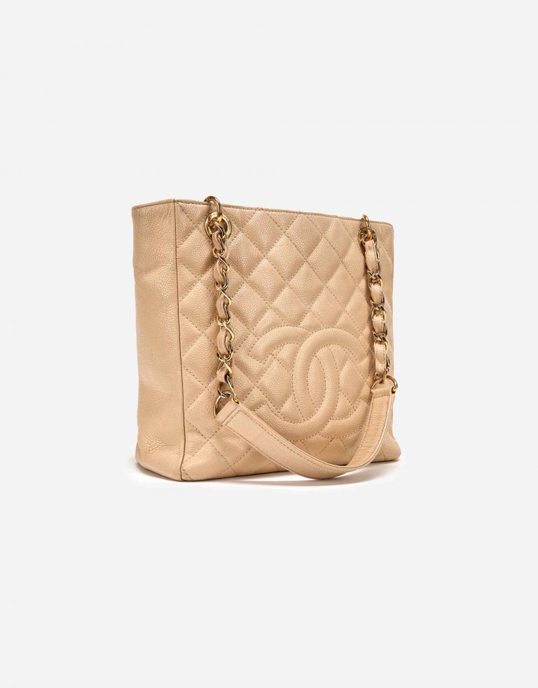 pre-loved Chanel PST Caviar Beige