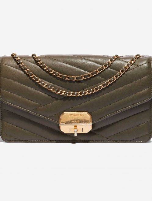 Chanel Gabrielle Flap Bag Medium Lamb Green