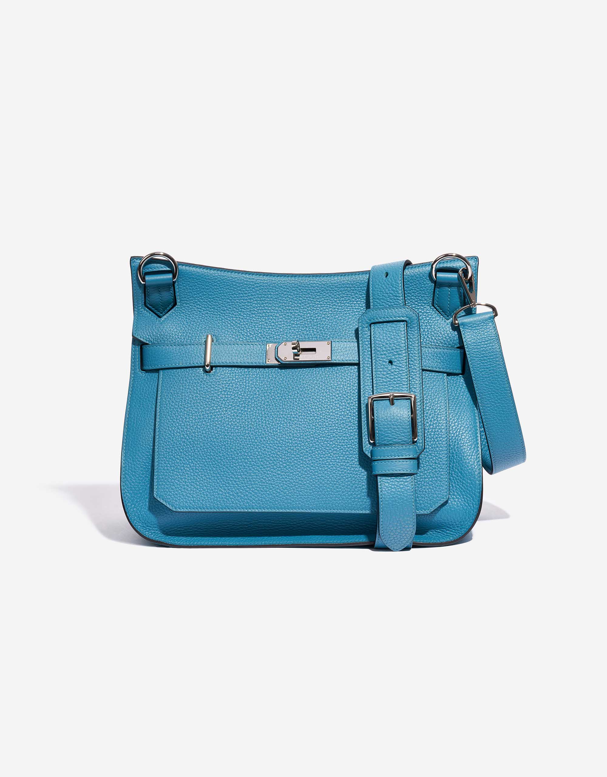 Hermès Jypsière 34 Taurillon Clemence Turquoise | SACLÀB