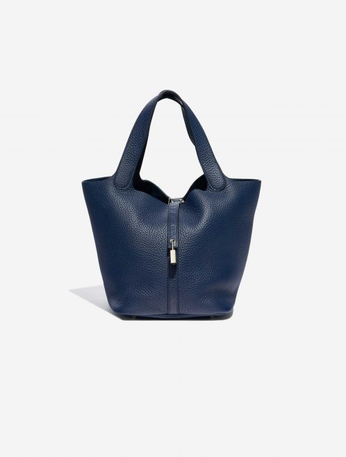 Hermès Picotin 22 Taurillon Clemence Blue Saphir
