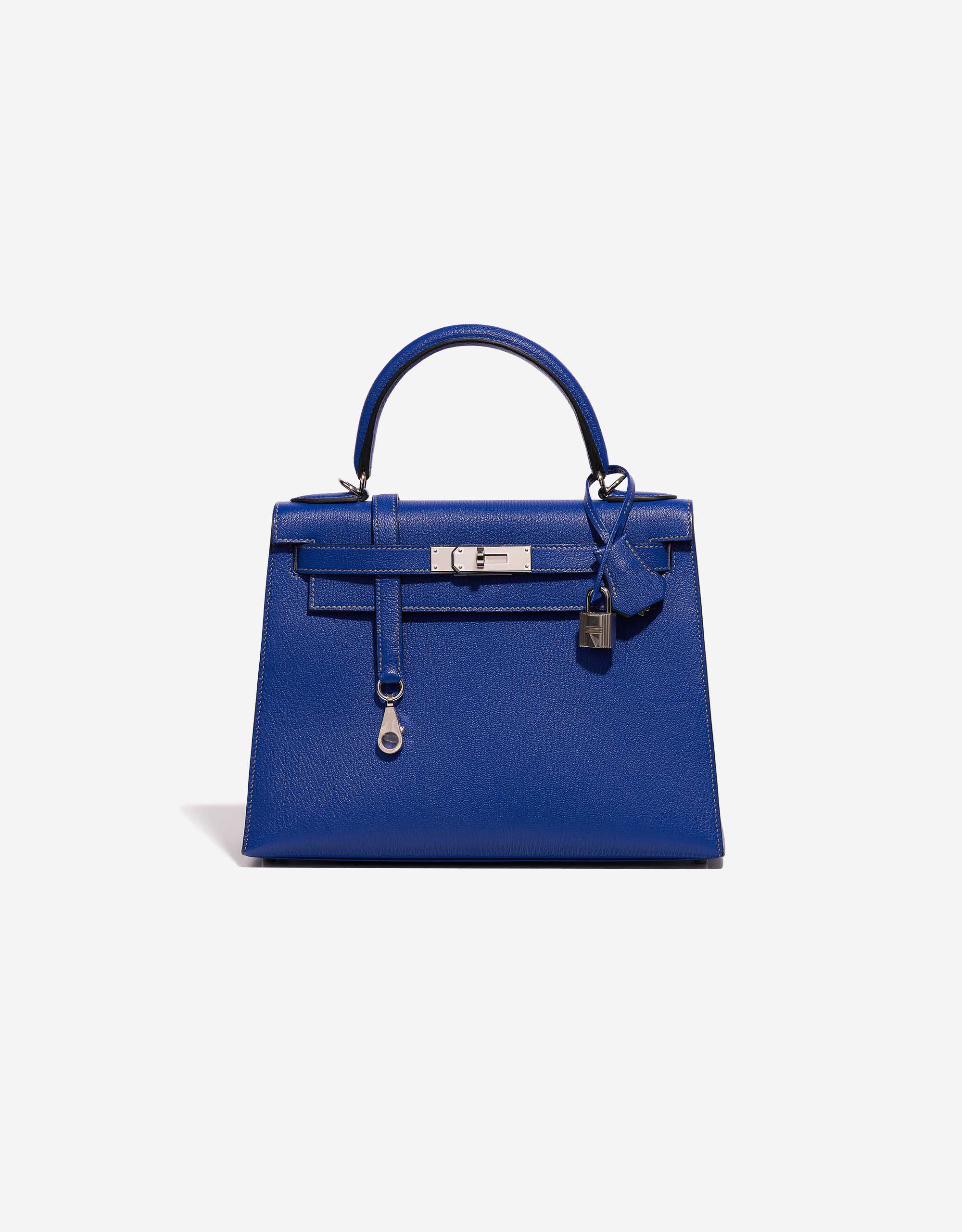 Hermès Kelly 28 HSS Chèvre Mysore Blue Electrique Gris Mouette
