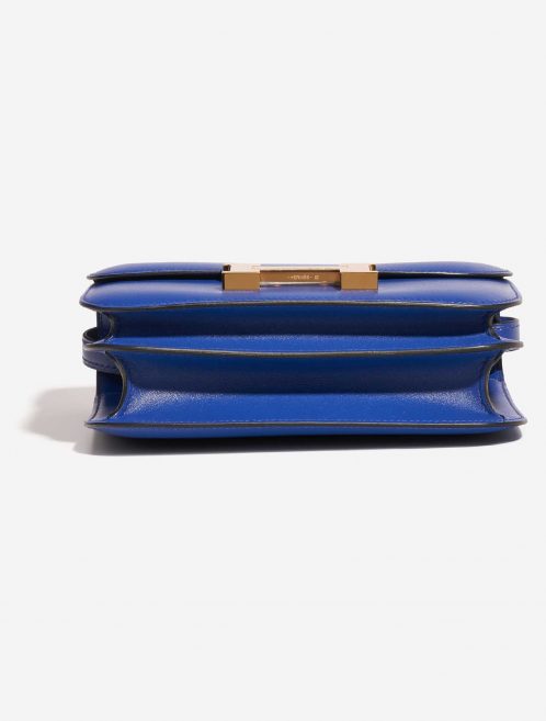 Pre-owned Hermès bag Constance 18 Tadelakt Bleu Electrique Blue Bottom | Sell your designer bag on Saclab.com