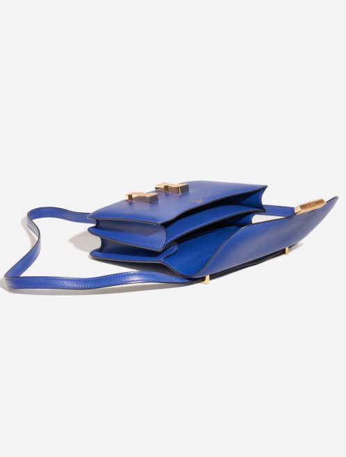 Pre-owned Hermès bag Constance 18 Tadelakt Bleu Electrique Blue Inside | Sell your designer bag on Saclab.com