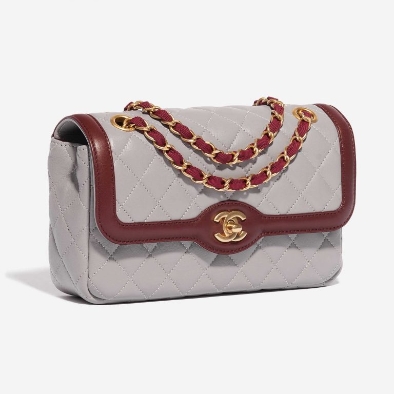 Chanel Timeless Small Lamb Grey / Bordeaux