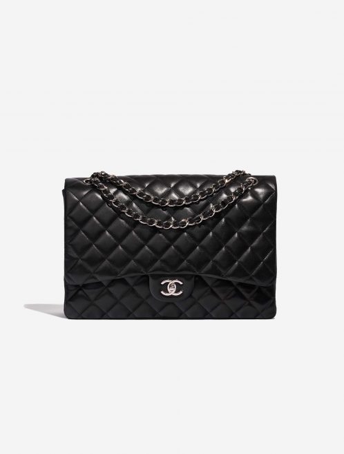 Pre-owned Chanel bag Timeless Jumbo Lamb Black Black Front | Sell your designer bag on Saclab.com