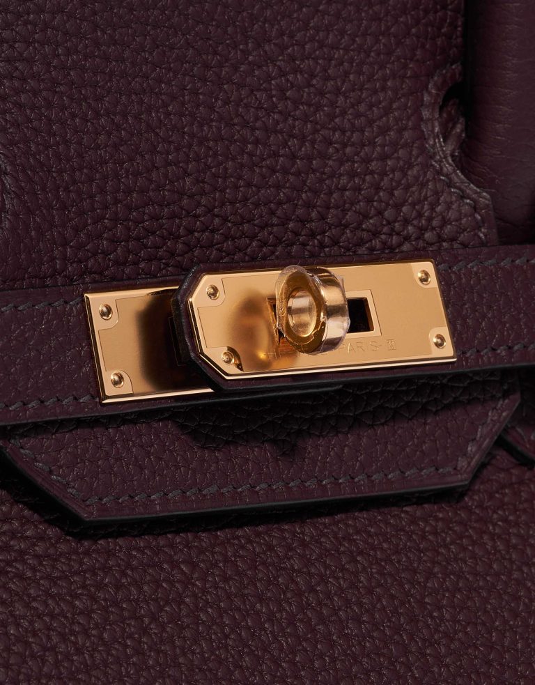 Pre-owned Hermès bag Birkin 30 Clemence Taurillon Rouge Sellier Brown, Red Closing System | Sell your designer bag on Saclab.com