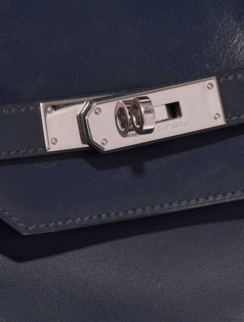 Pre-owned Hermès bag Birkin 40 Swift Blue Royale Blue Closing System | Sell your designer bag on Saclab.com