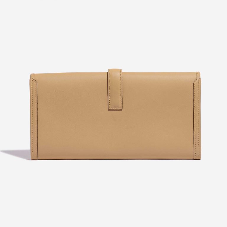 Pre-owned Hermès bag Jige Clutch Swift Tabac Brown Back | Sell your designer bag on Saclab.com