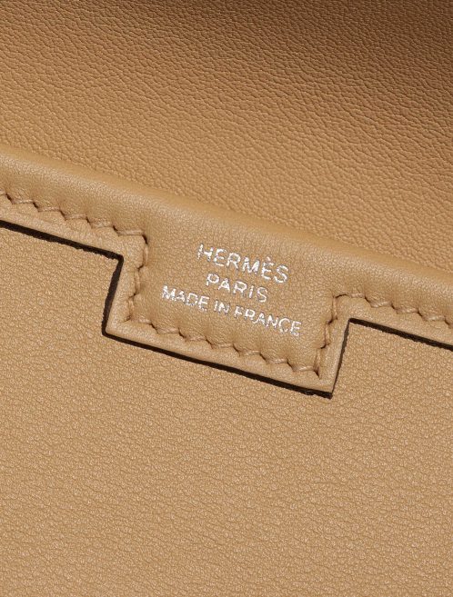 Pre-owned Hermès bag Jige Clutch Swift Tabac Brown Logo | Sell your designer bag on Saclab.com