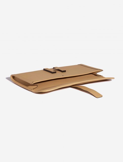 Pre-owned Hermès bag Jige Clutch Swift Tabac Brown Inside | Sell your designer bag on Saclab.com
