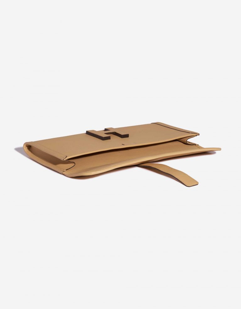 Pre-owned Hermès bag Jige Clutch Swift Tabac Brown Inside | Sell your designer bag on Saclab.com