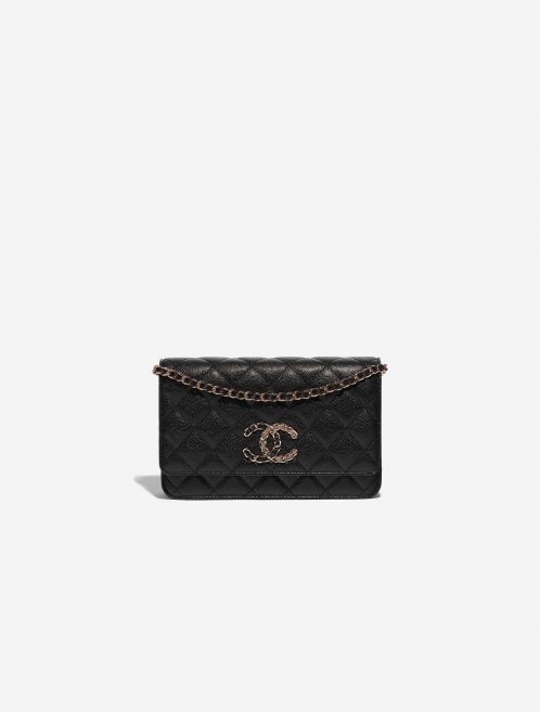 Pre-owned Chanel bag WOC Caviar Black Black Front | Sell your designer bag on Saclab.com