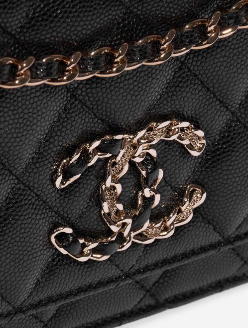 Pre-owned Chanel bag WOC Caviar Black Black Closing System | Sell your designer bag on Saclab.com