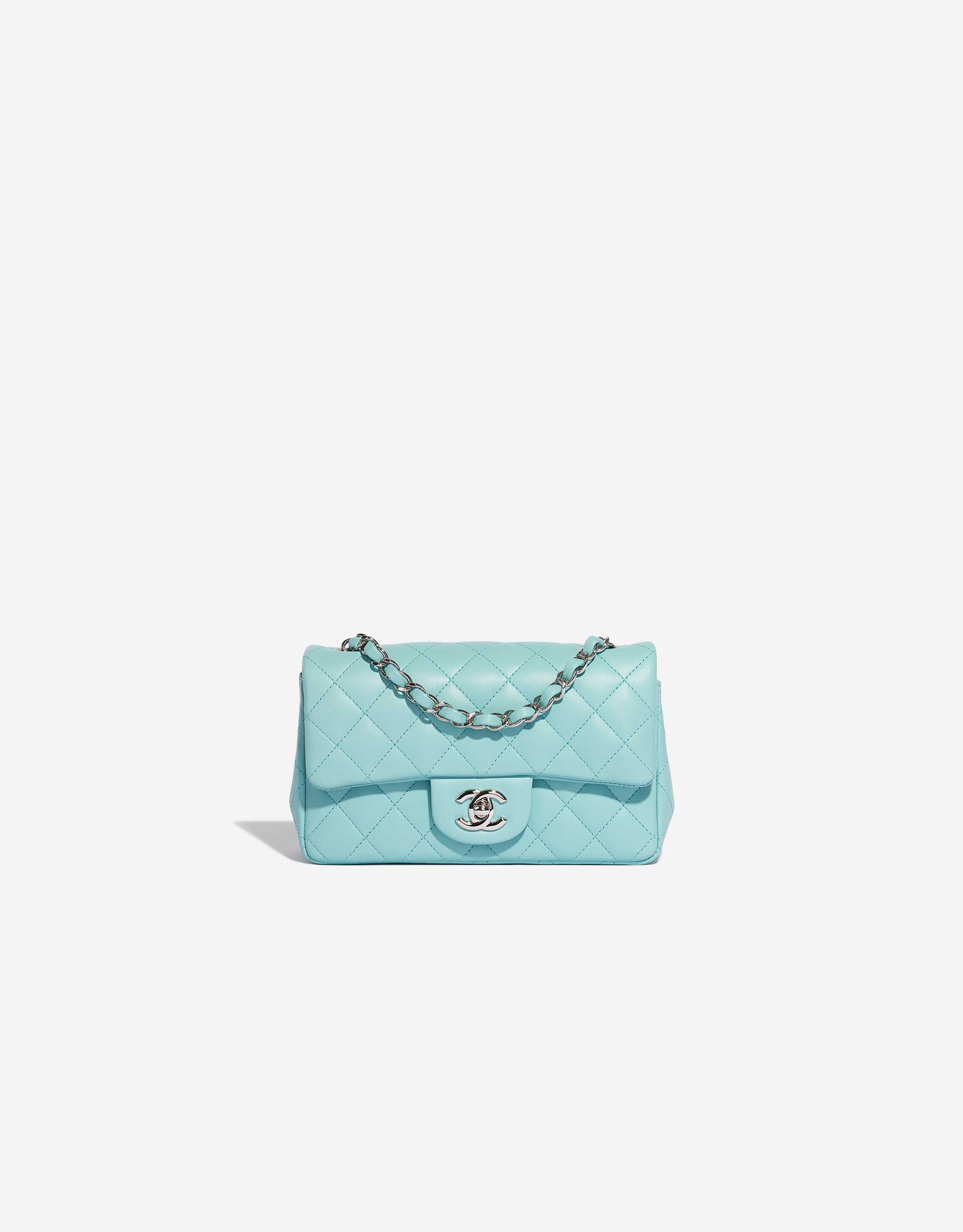 Chanel Timeless Mini Rectangular Lamb Tiffany Blue | SACLÀB