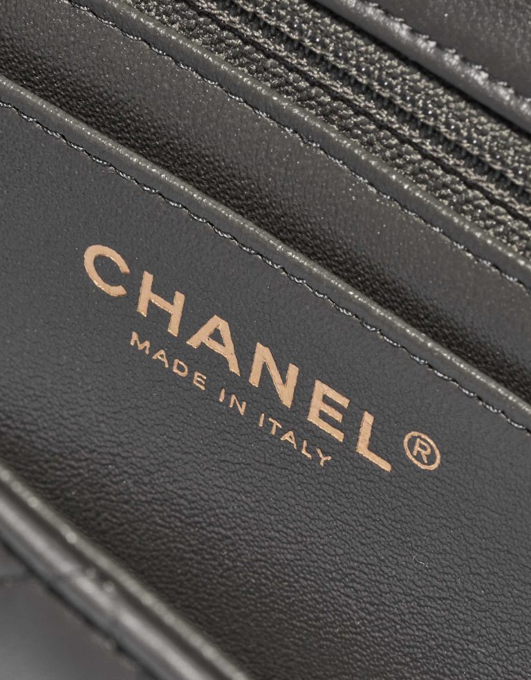 Pre-owned Chanel bag Timeless Mini Rectangular Lamb Grey Grey Logo | Sell your designer bag on Saclab.com