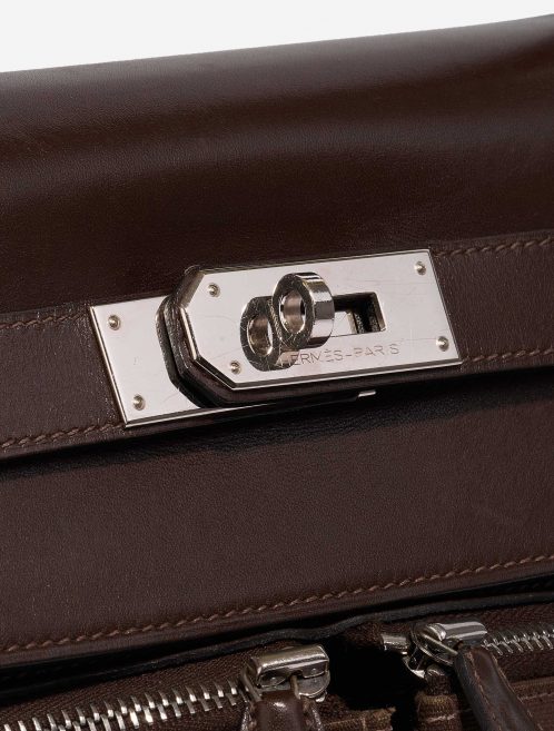Pre-owned Hermès bag Kelly Lakis 40 Box Chocolat Brown Closing System | Sell your designer bag on Saclab.com