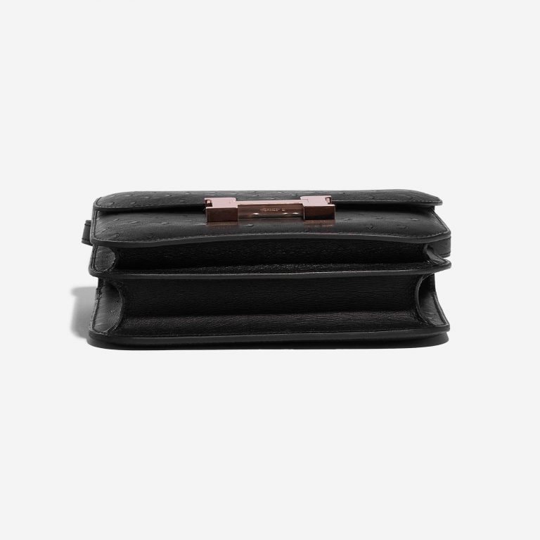 Pre-owned Hermès bag Constance 18 Ostrich Black Black Bottom | Sell your designer bag on Saclab.com