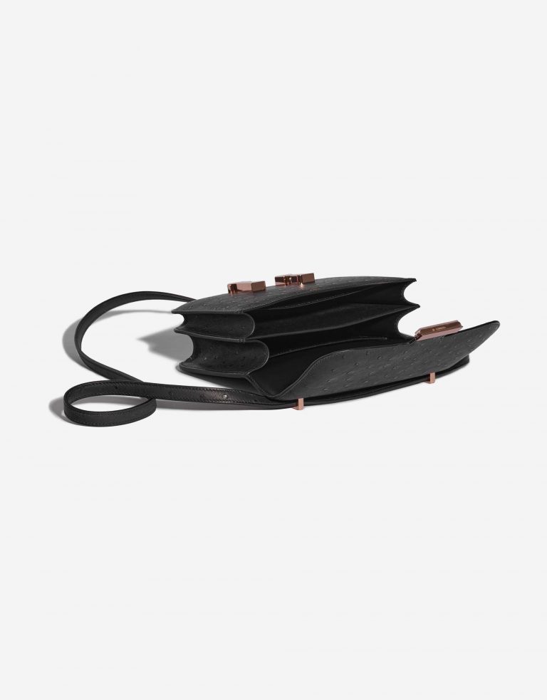 Pre-owned Hermès bag Constance 18 Ostrich Black Black Inside | Sell your designer bag on Saclab.com