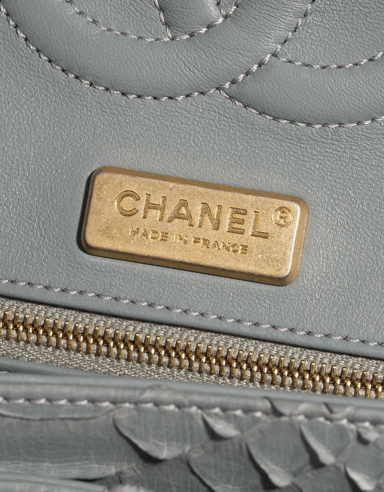 Pre-owned Chanel bag Timeless Medium Python Grey, 18k Gold and 2.5ct Diamonds Grey Logo | Sell your designer bag on Saclab.com