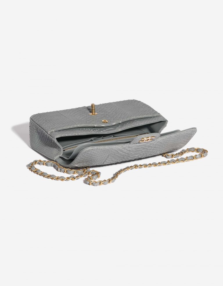 Pre-owned Chanel bag Timeless Medium Python Grey, 18k Gold and 2.5ct Diamonds Grey Inside | Sell your designer bag on Saclab.com