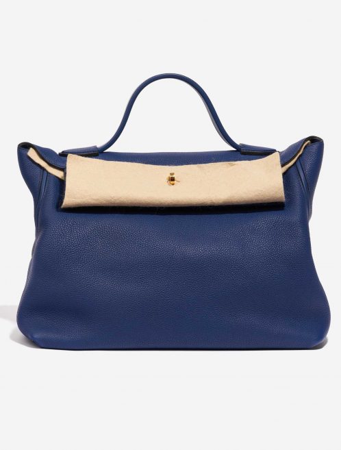 Pre-owned Hermès bag 24/24 35 Clemence / Swift Deep Blue Blue Front Velt | Sell your designer bag on Saclab.com