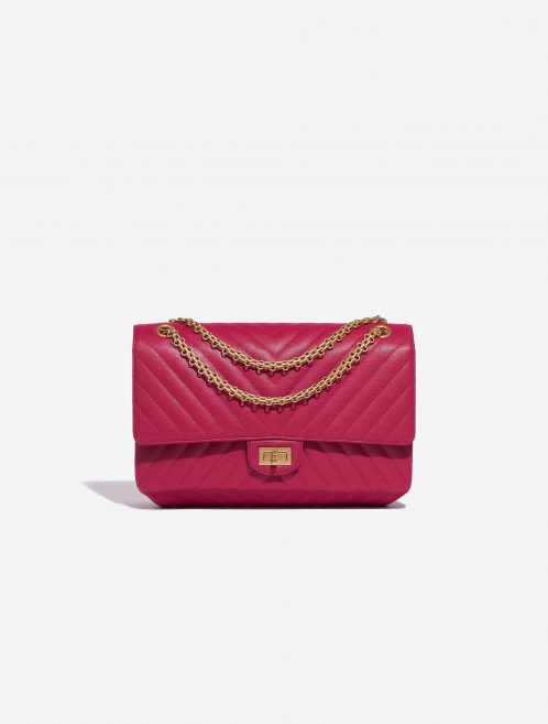 Pre-owned Chanel bag 2.55 Reissue 226 Calf Pink / Blue Pink Front | Sell your designer bag on Saclab.com