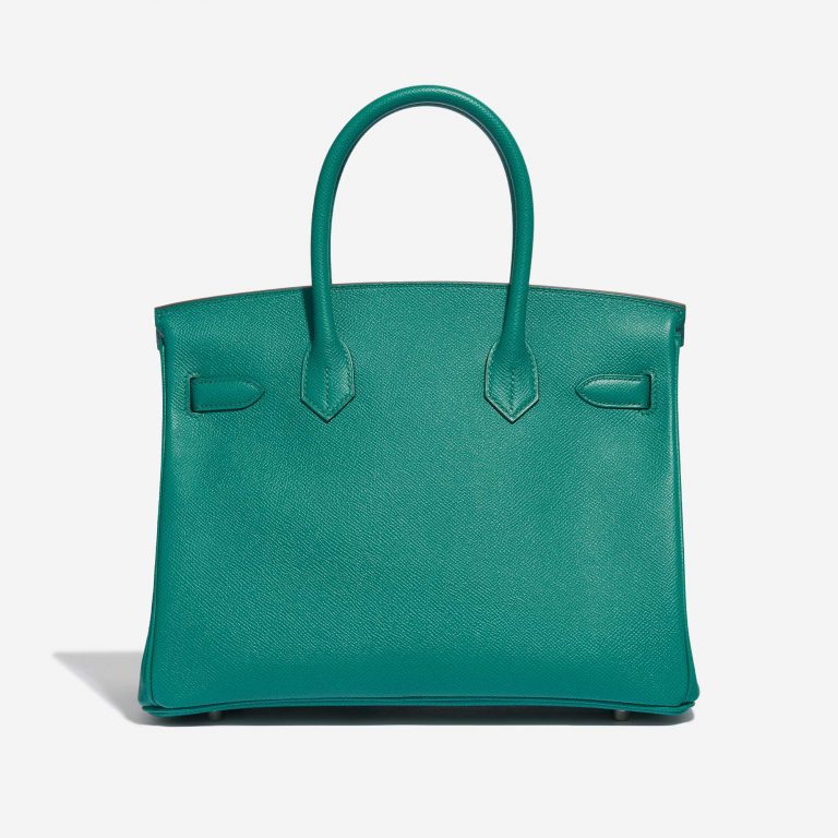 Pre-owned Hermès bag Birkin 30 Epsom Vert Jade Green Back | Sell your designer bag on Saclab.com