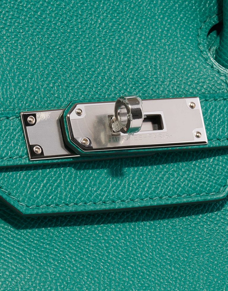 Pre-owned Hermès bag Birkin 30 Epsom Vert Jade Green Closing System | Sell your designer bag on Saclab.com