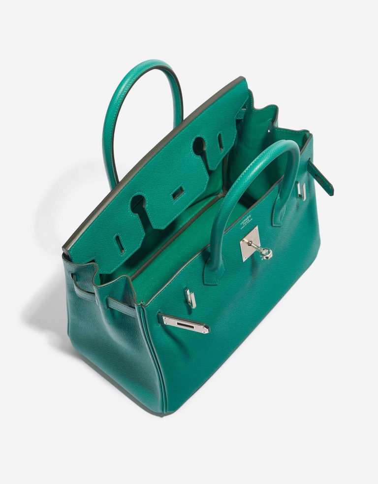 Pre-owned Hermès bag Birkin 30 Epsom Vert Jade Green Inside | Sell your designer bag on Saclab.com
