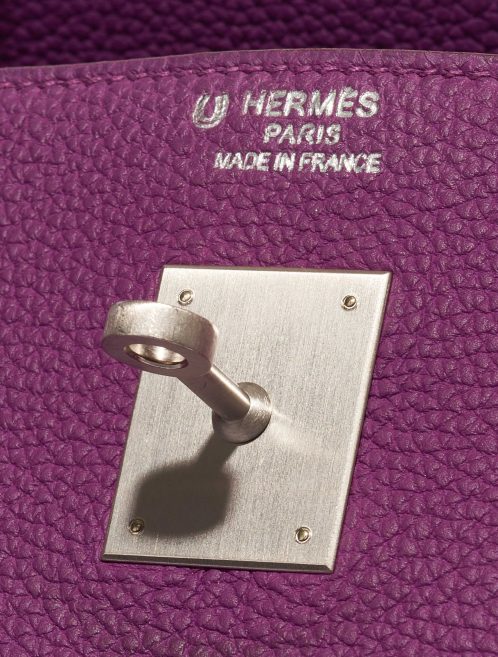 Pre-owned Hermès bag Birkin 40 HSS Togo Anemone / Bamboo Green, Violet Closing System | Sell your designer bag on Saclab.com