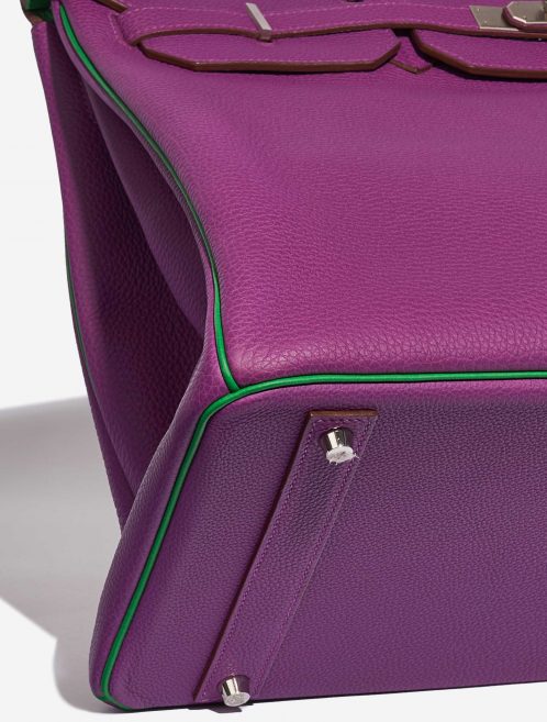 Pre-owned Hermès bag Birkin 40 HSS Togo Anemone / Bamboo Green, Violet Detail | Sell your designer bag on Saclab.com