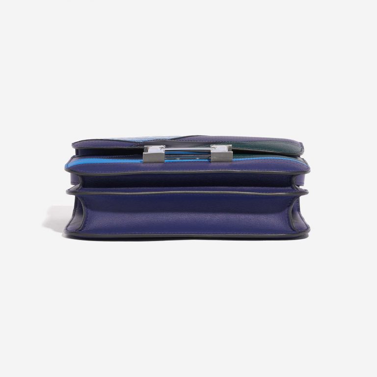 Pre-owned Hermès bag Constance 24 Endless Road Swift / Alligator / Lizard Blue Encre / Blue Zellige / Vert Cypress / Blue Nuit Blue, Multicolour Bottom | Sell your designer bag on Saclab.com