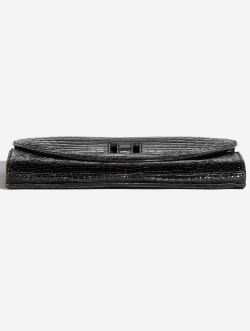 Pre-owned Hermès bag Clutch Medium Porosus Crocodile Black Black Bottom | Sell your designer bag on Saclab.com